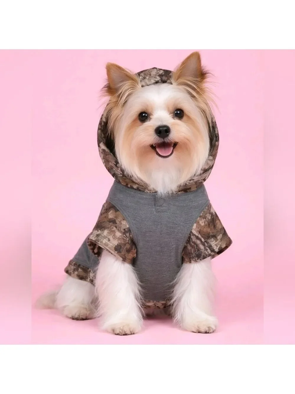 Pets First Gray Camouflage Dog Hoodie #DGC1